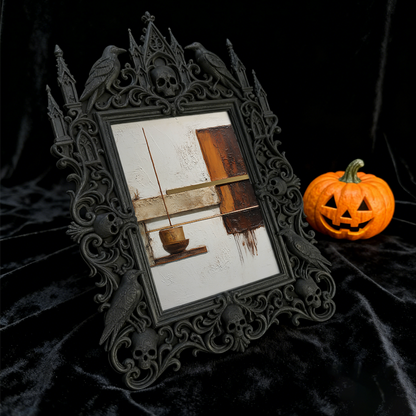 Gothic Dark Frame | Study Room Bookcase Decor, Photo Holder, Wall-mountable/Desktop