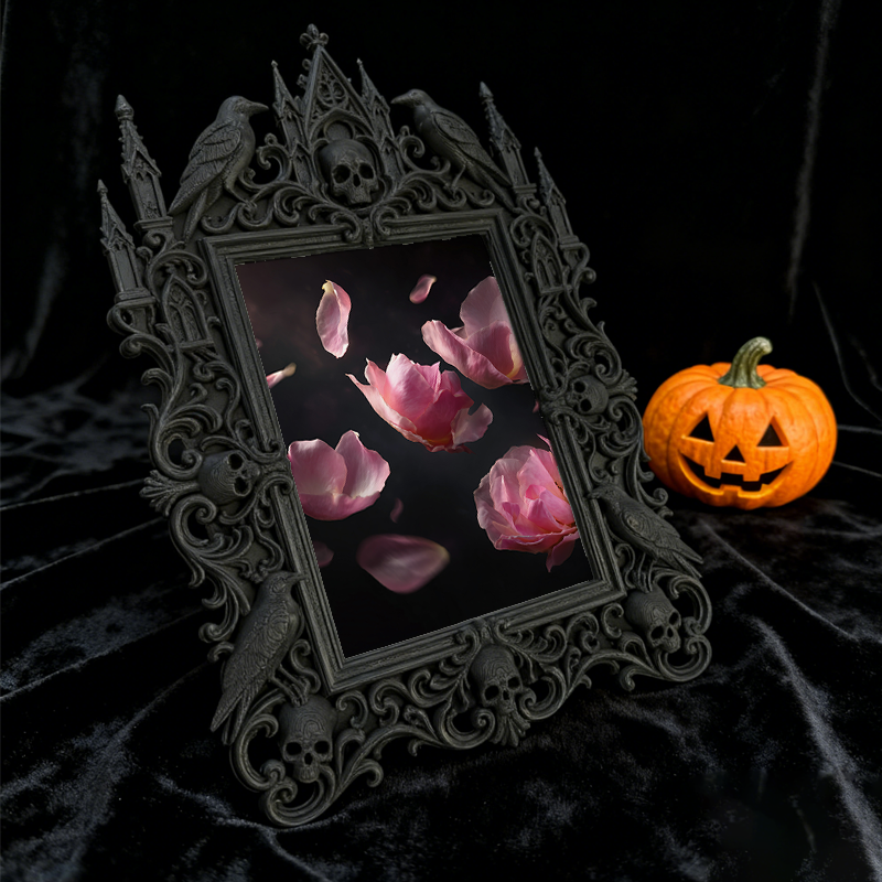 Gothic Dark Frame | Attic Library Corner Decor, Photo Frame, Dual-use Wall/Tabletop