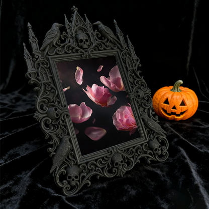 Gothic Dark Frame | Attic Library Corner Decor, Photo Frame, Dual-use Wall/Tabletop