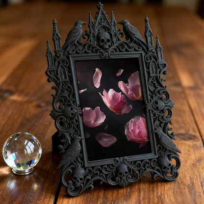Gothic Dark Frame | Attic Library Corner Decor, Photo Frame, Dual-use Wall/Tabletop