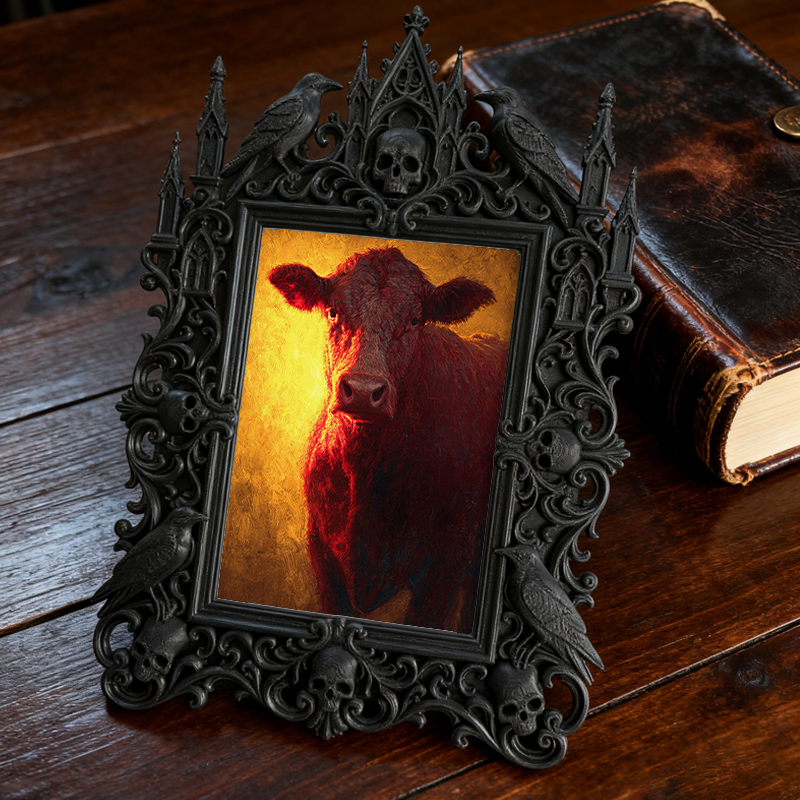 Gothic Dark Frame | Basement Game Room Decor, Photo Ornament, Waterproof Plastic