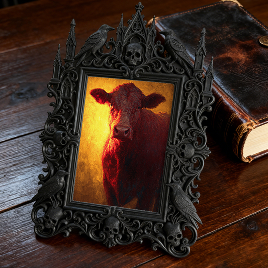 Gothic Dark Frame | Basement Game Room Decor, Photo Ornament, Waterproof Plastic