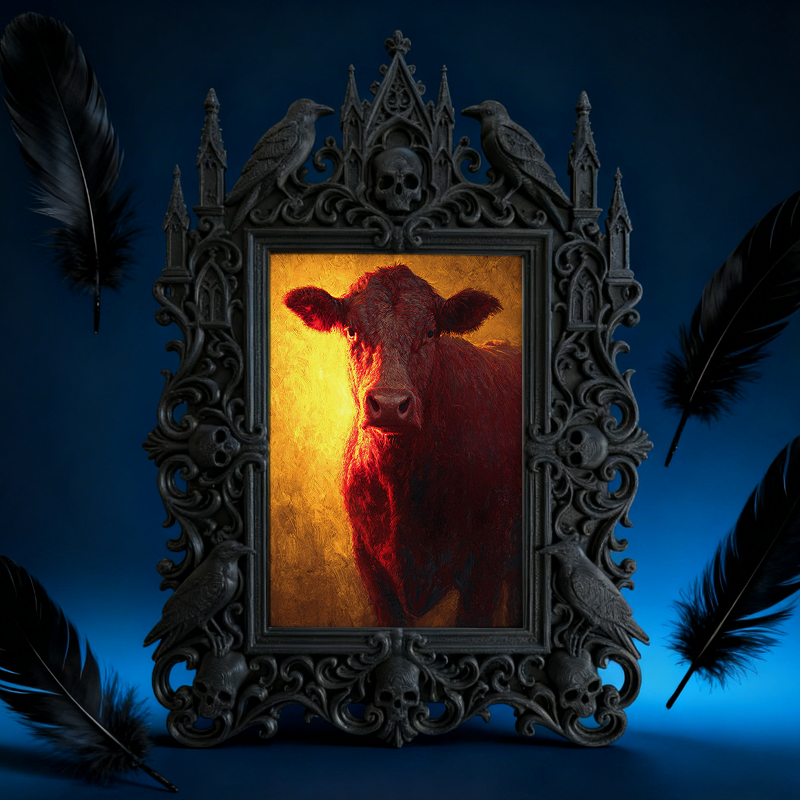 Gothic Dark Frame | Basement Game Room Decor, Photo Ornament, Waterproof Plastic