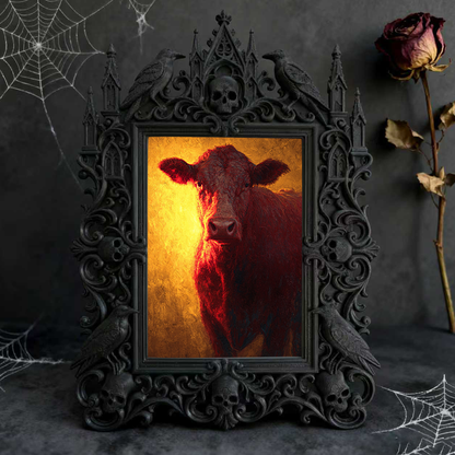 Gothic Dark Frame | Basement Game Room Decor, Photo Ornament, Waterproof Plastic