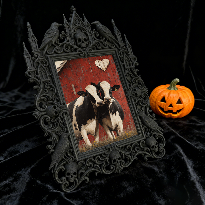 Gothic Dark Frame | Entryway Console Table Decor, Photo Holder, Dual-use