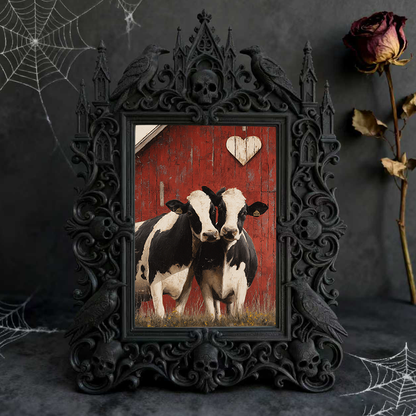 Gothic Dark Frame | Entryway Console Table Decor, Photo Holder, Dual-use
