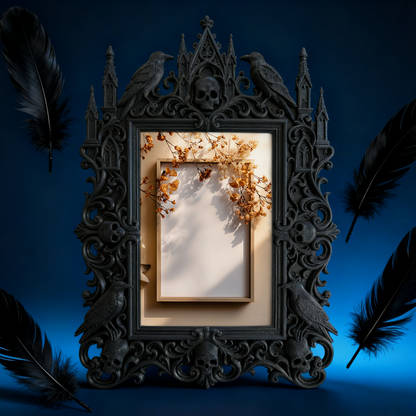 Gothic Dark Frame | Home Theater Wall Decor, Photo Ornament, Wall/Tabletop