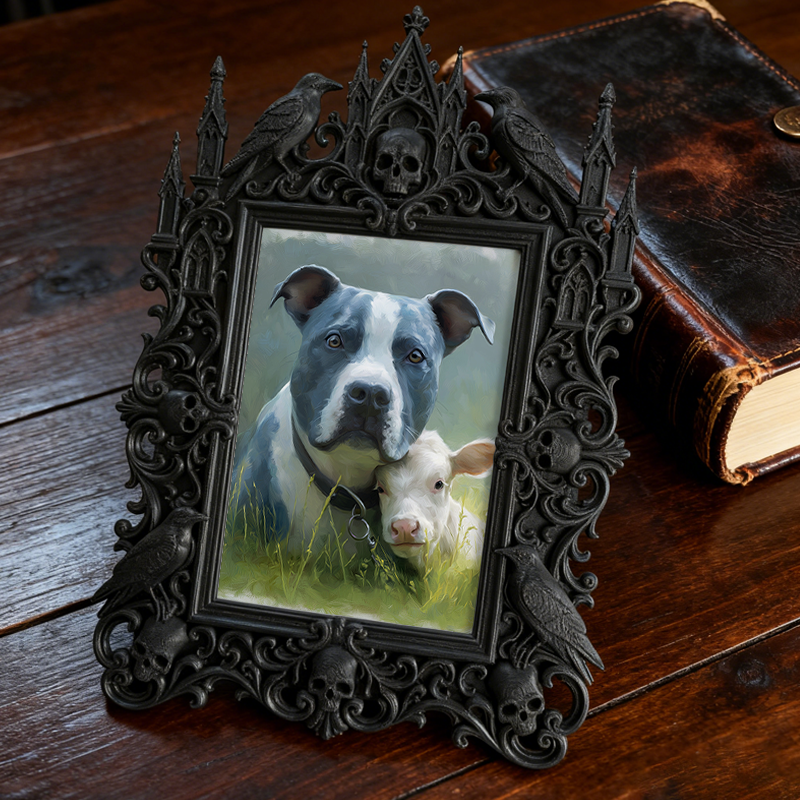 Gothic Dark Frame | Laundry Room Wall Accent, Photo Display, Dual-use