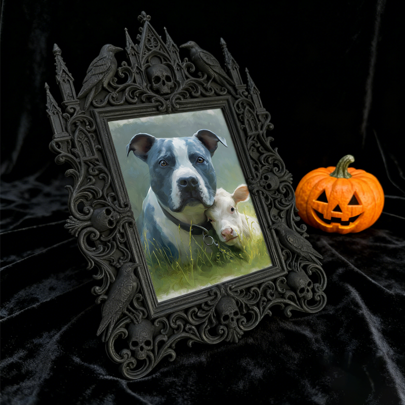 Gothic Dark Frame | Laundry Room Wall Accent, Photo Display, Dual-use