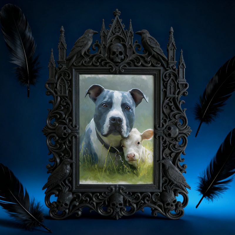 Gothic Dark Frame | Laundry Room Wall Accent, Photo Display, Dual-use