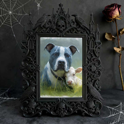 Gothic Dark Frame | Laundry Room Wall Accent, Photo Display, Dual-use