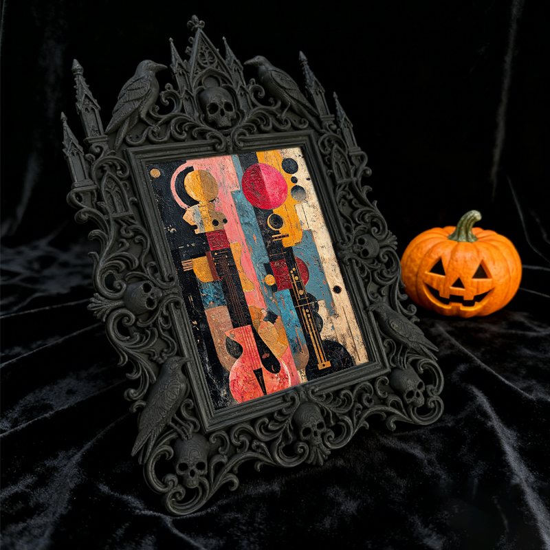 Gothic Dark Frame | Meditation Corner Decor, Photo Frame, Dual-use Wall/Desktop