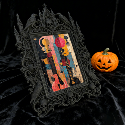 Gothic Dark Frame | Meditation Corner Decor, Photo Frame, Dual-use Wall/Desktop