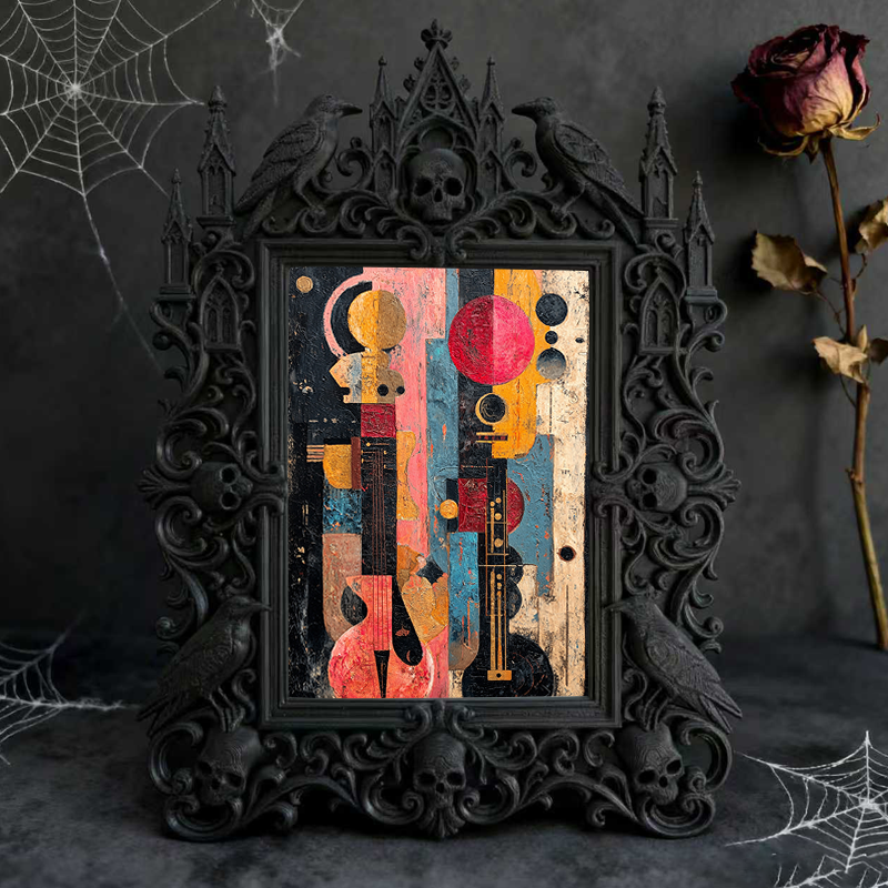 Gothic Dark Frame | Meditation Corner Decor, Photo Frame, Dual-use Wall/Desktop