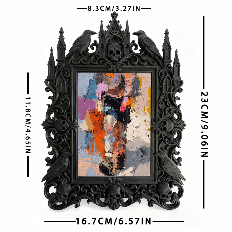 Gothic Dark Frame | Walk-in Closet Decor, Photo Display, Waterproof Plastic
