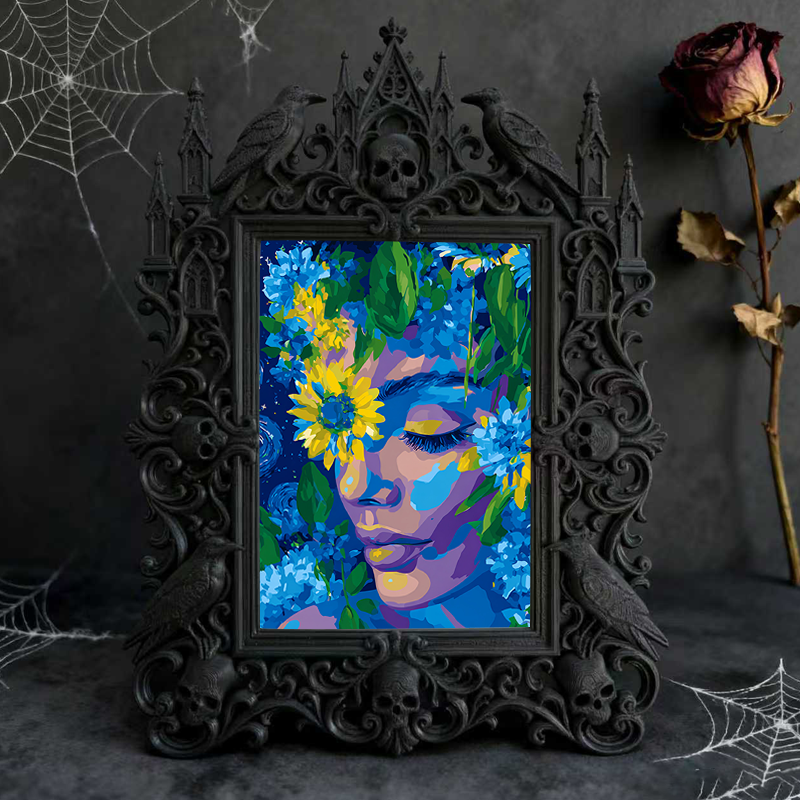Gothic Dark Frame | Dollhouse Display Decor, Mini Photo Frame, Waterproof Plastic