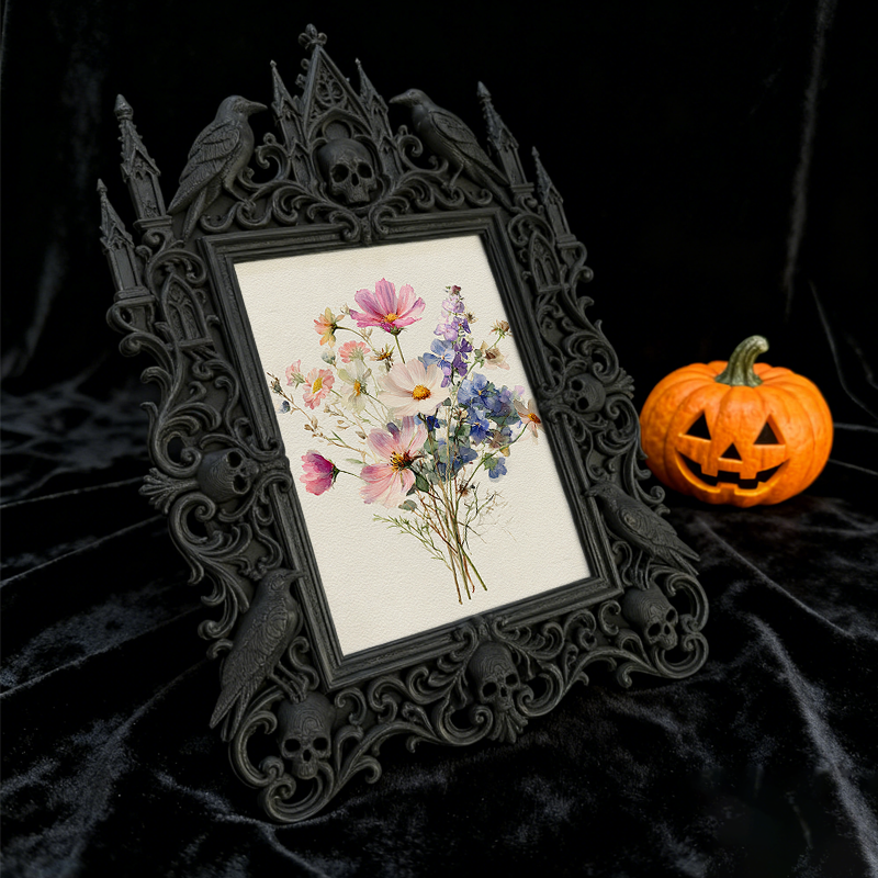 Gothic Dark Frame | Plant Corner Accent, Photo Ornament, Dual-use