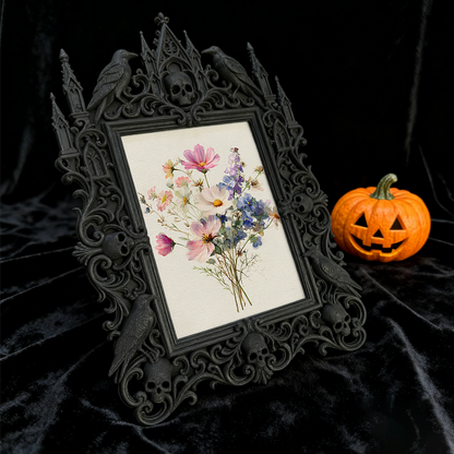 Gothic Dark Frame | Plant Corner Accent, Photo Ornament, Dual-use