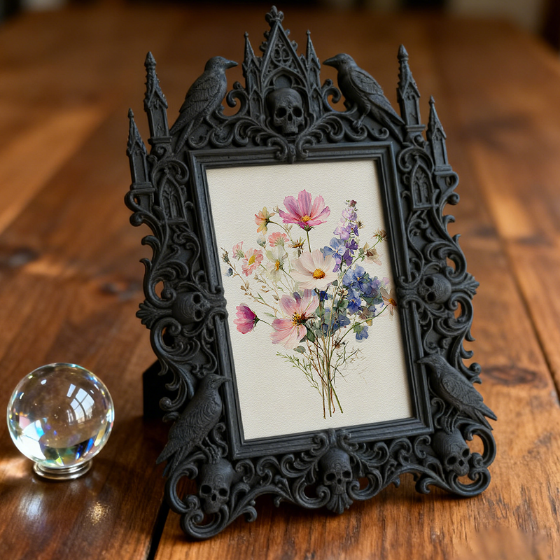 Gothic Dark Frame | Plant Corner Accent, Photo Ornament, Dual-use