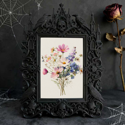 Gothic Dark Frame | Plant Corner Accent, Photo Ornament, Dual-use