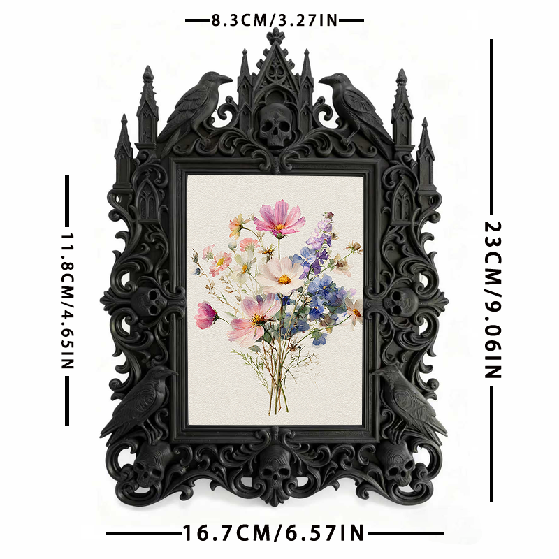 Gothic Dark Frame | Plant Corner Accent, Photo Ornament, Dual-use
