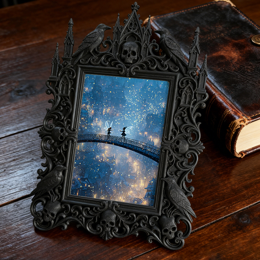 Gothic Dark Frame | Tattoo Studio Wall Decor, Photo Display, Waterproof Plastic Frame