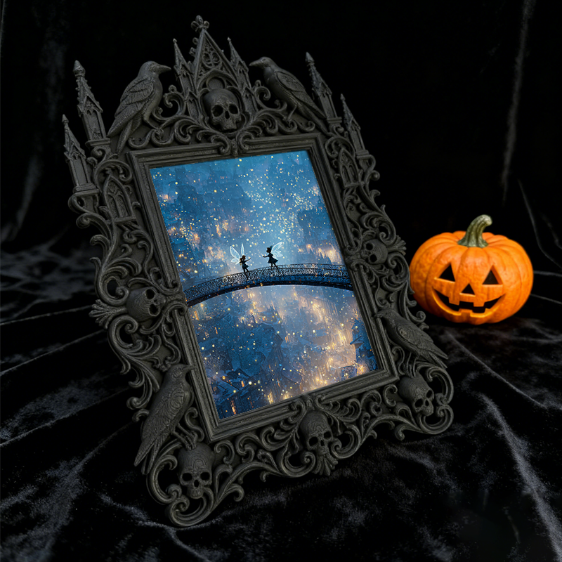 Gothic Dark Frame | Tattoo Studio Wall Decor, Photo Display, Waterproof Plastic Frame