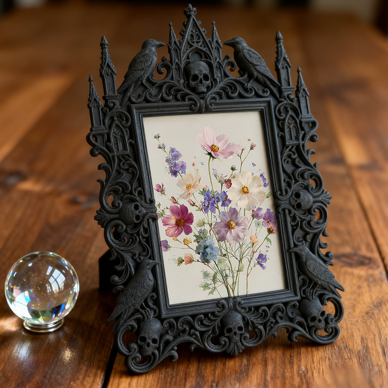 Gothic Dark Frame | Tarot & Divination Shop Decor, Photo Holder, Wall/Tabletop