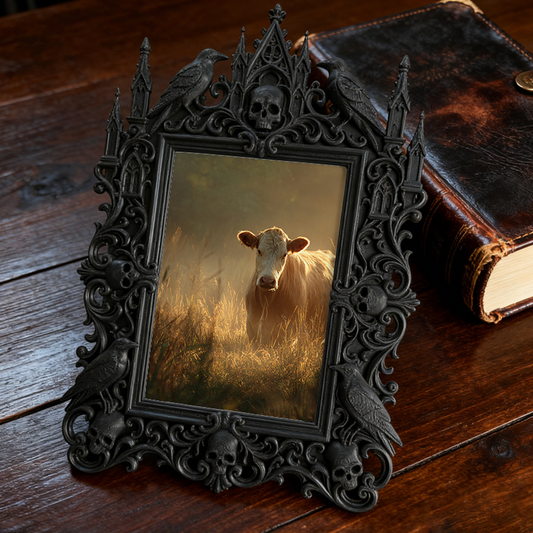 Gothic Dark Frame | Vintage Clothing Store Decor, Photo Ornament, Waterproof Plastic