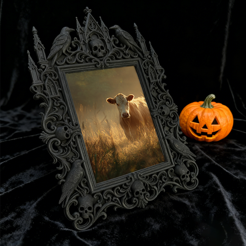Gothic Dark Frame | Vintage Clothing Store Decor, Photo Ornament, Waterproof Plastic