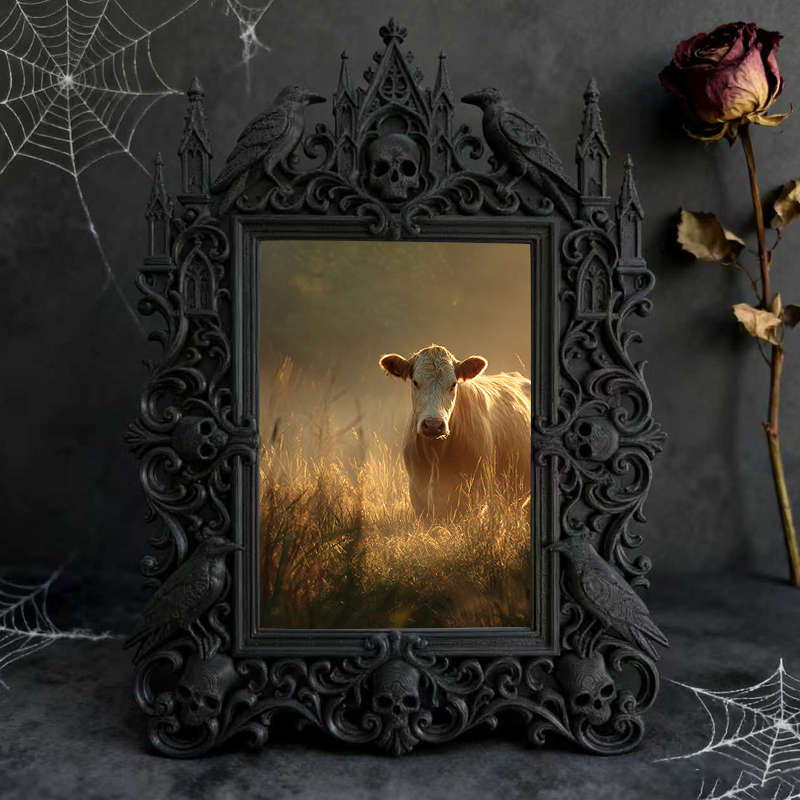 Gothic Dark Frame | Vintage Clothing Store Decor, Photo Ornament, Waterproof Plastic