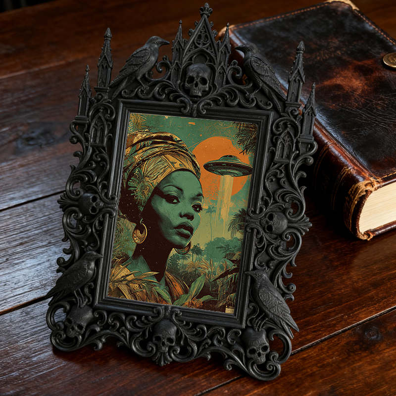 Gothic Dark Frame | Handmade Candle Shop Decor, Photo Prop, Dual-use Wall/Desktop