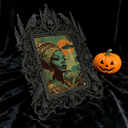 Gothic Dark Frame | Handmade Candle Shop Decor, Photo Prop, Dual-use Wall/Desktop