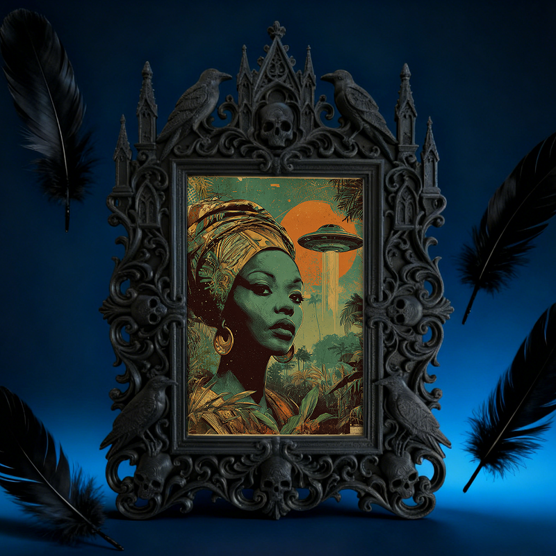 Gothic Dark Frame | Handmade Candle Shop Decor, Photo Prop, Dual-use Wall/Desktop