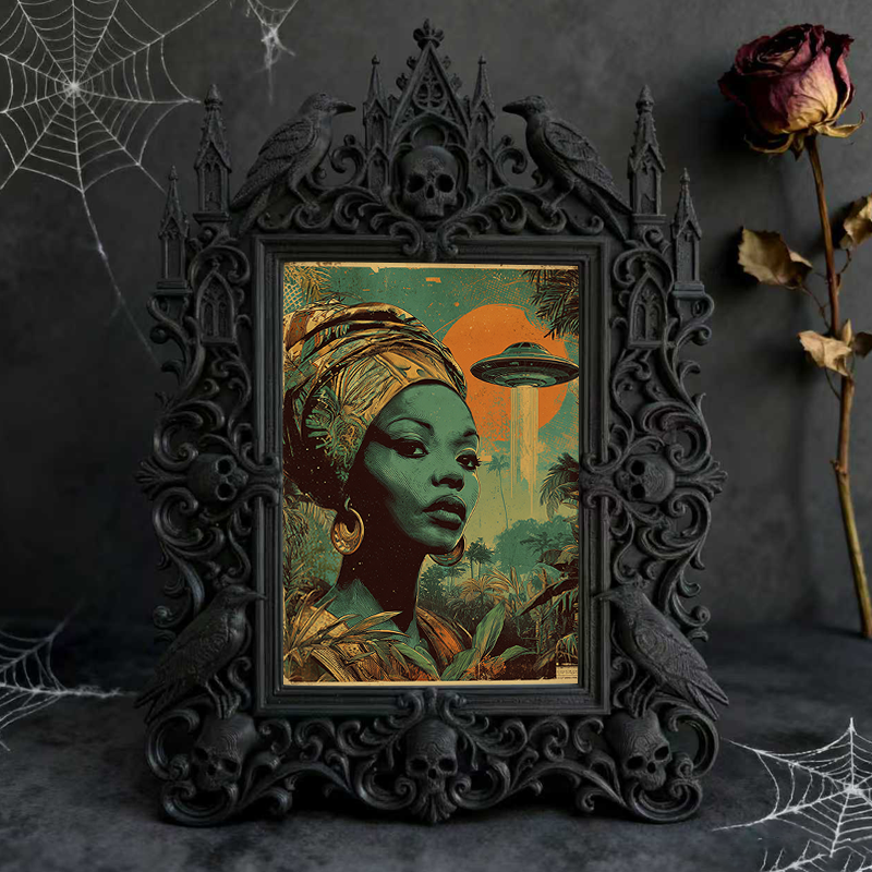 Gothic Dark Frame | Handmade Candle Shop Decor, Photo Prop, Dual-use Wall/Desktop