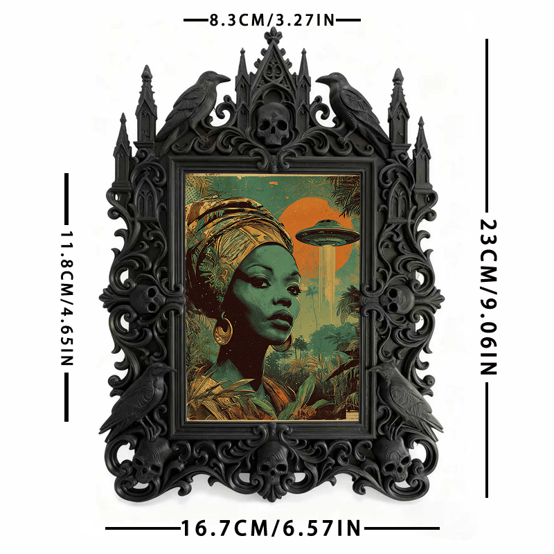 Gothic Dark Frame | Handmade Candle Shop Decor, Photo Prop, Dual-use Wall/Desktop