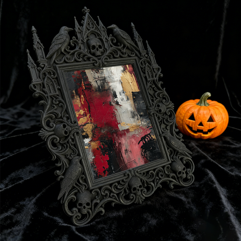 Gothic Dark Frame | Resin Art Studio Decor, Photo Frame, Waterproof Plastic