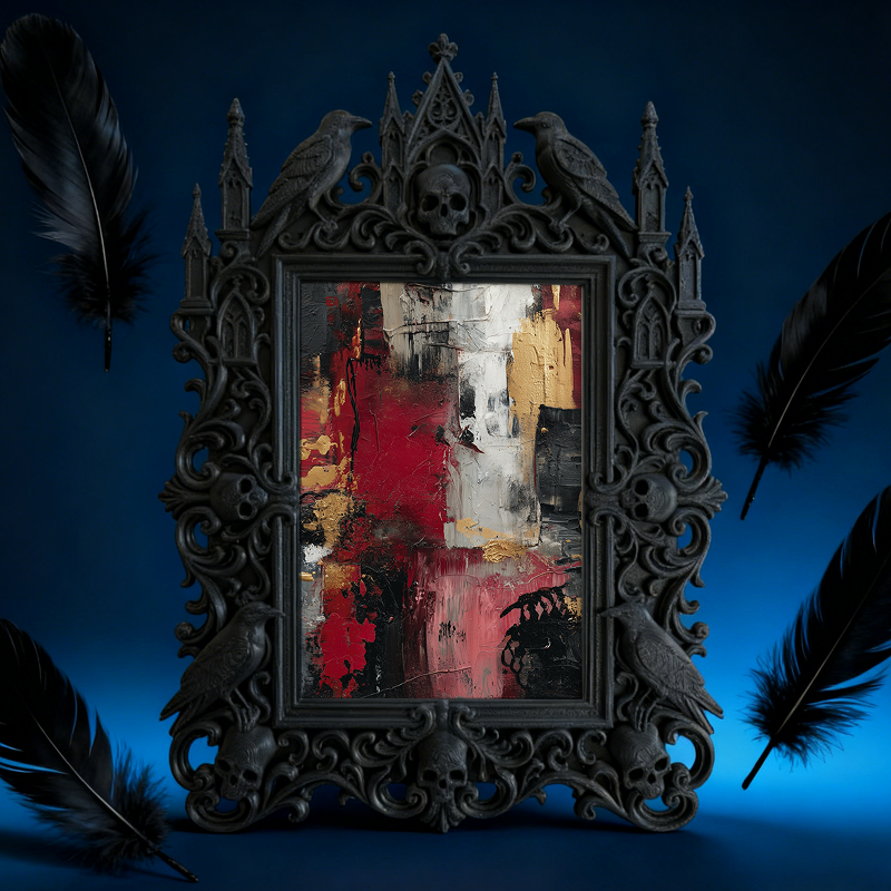 Gothic Dark Frame | Resin Art Studio Decor, Photo Frame, Waterproof Plastic