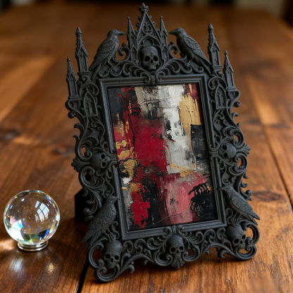 Gothic Dark Frame | Resin Art Studio Decor, Photo Frame, Waterproof Plastic