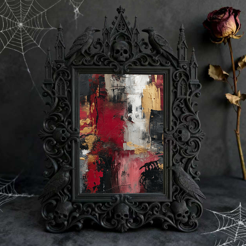 Gothic Dark Frame | Resin Art Studio Decor, Photo Frame, Waterproof Plastic