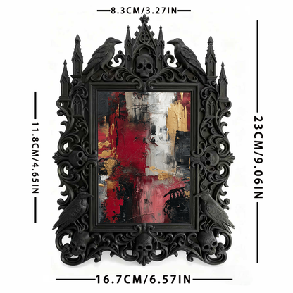 Gothic Dark Frame | Resin Art Studio Decor, Photo Frame, Waterproof Plastic
