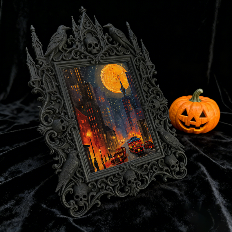 Gothic Dark Frame | Vinyl Record Store Decor, Photo Ornament, Waterproof Plastic Frame