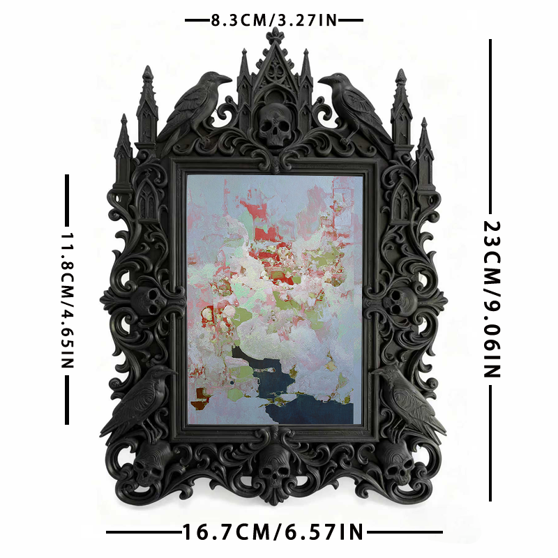 Gothic Dark Frame | Bookstore Nook Decor, Photo Display, Dual-use