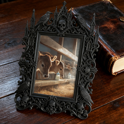 Gothic Dark Frame | Cosplay Shop Decor, Character Photo Prop, Waterproof Plastic