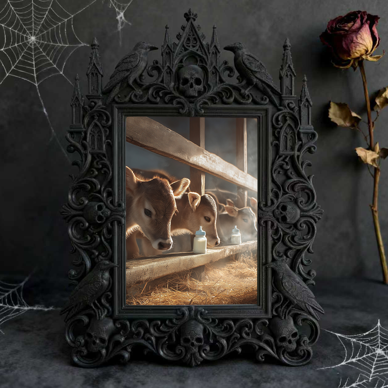 Gothic Dark Frame | Cosplay Shop Decor, Character Photo Prop, Waterproof Plastic