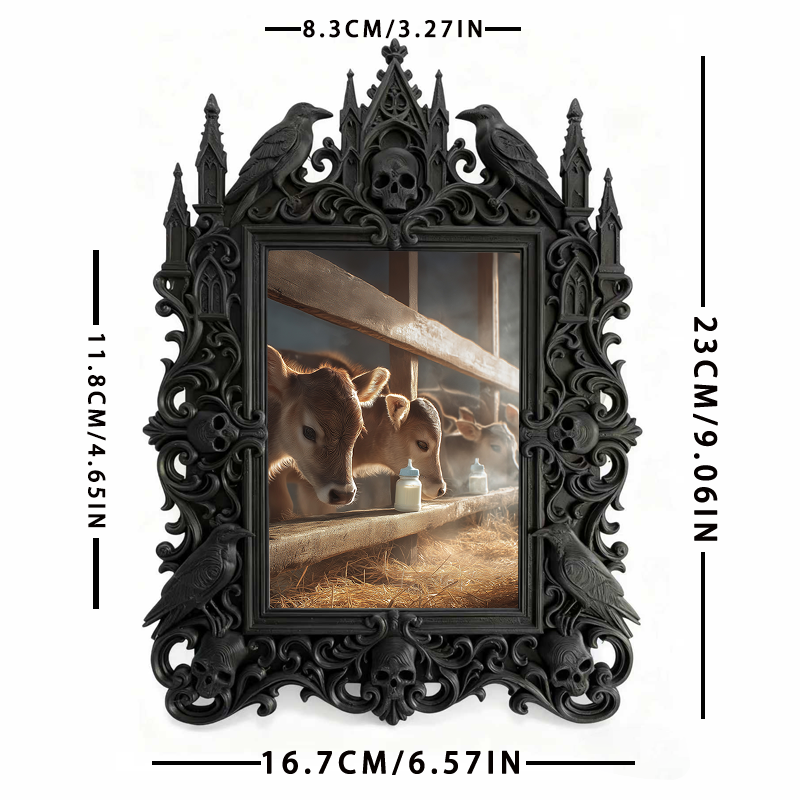 Gothic Dark Frame | Cosplay Shop Decor, Character Photo Prop, Waterproof Plastic