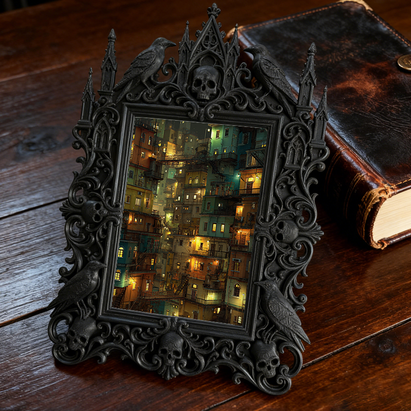 Gothic Dark Frame | Lash & Brow Studio Decor, Photo Holder, Wall-mountable