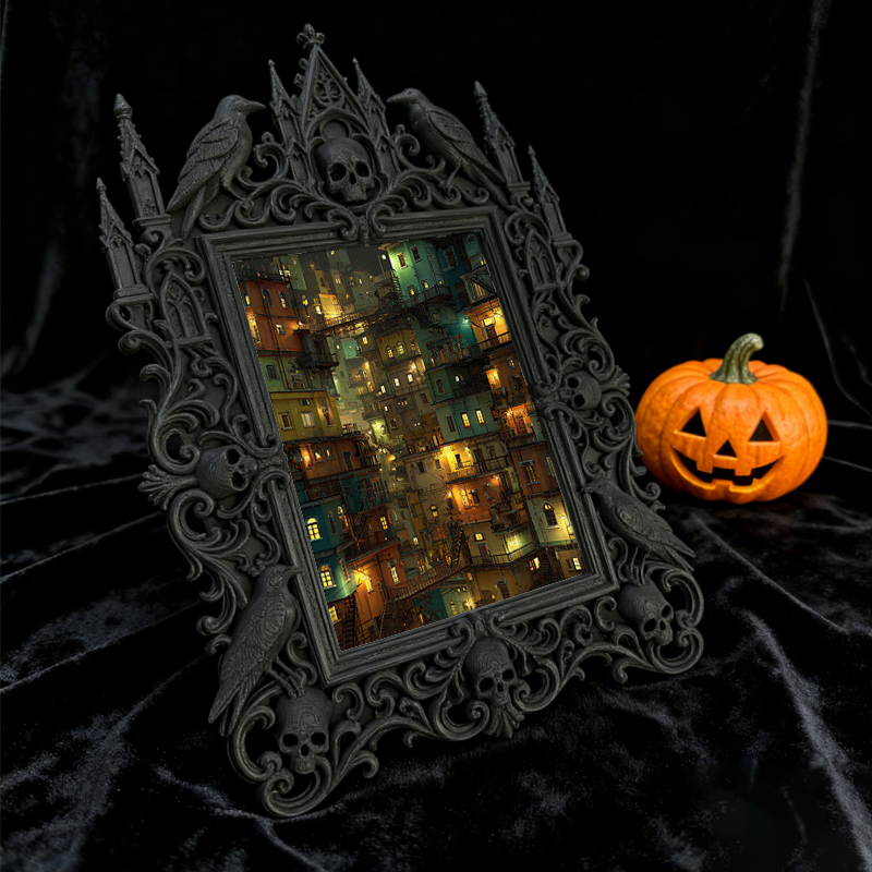 Gothic Dark Frame | Lash & Brow Studio Decor, Photo Holder, Wall-mountable