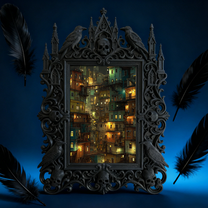 Gothic Dark Frame | Lash & Brow Studio Decor, Photo Holder, Wall-mountable