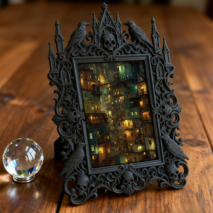 Gothic Dark Frame | Lash & Brow Studio Decor, Photo Holder, Wall-mountable